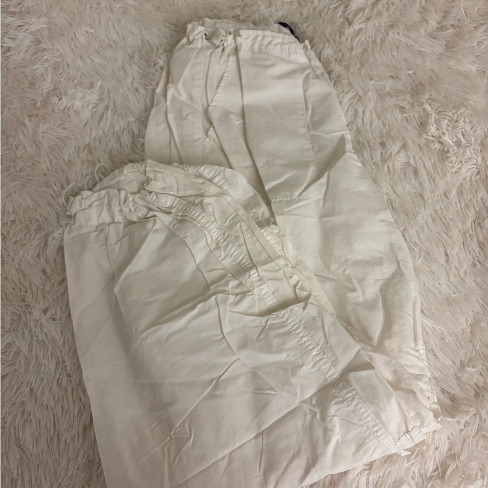 Aeropostale Cream Parachute Pants